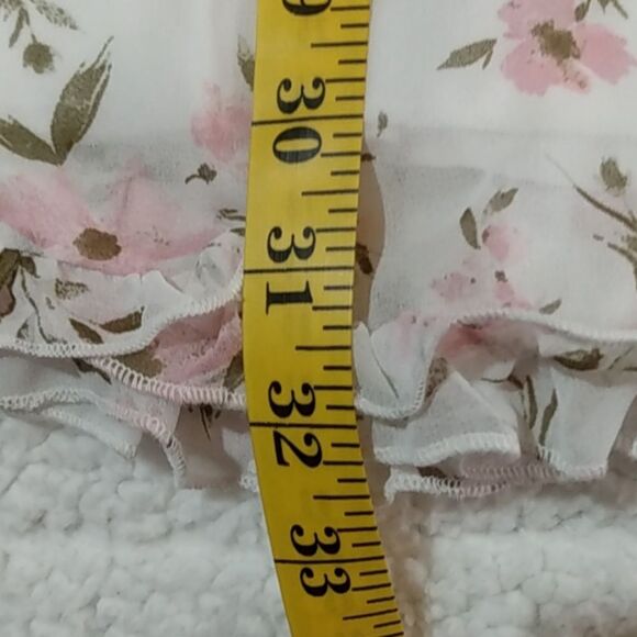 Trixxi Chiffon Dress – White/Pink Floral – Lined – NWOT – Size L - Picture 13 of 14